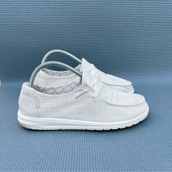 Hey Dude Shoes Hey Dude Wendy Sparkly Gold Womens Casual Slip On